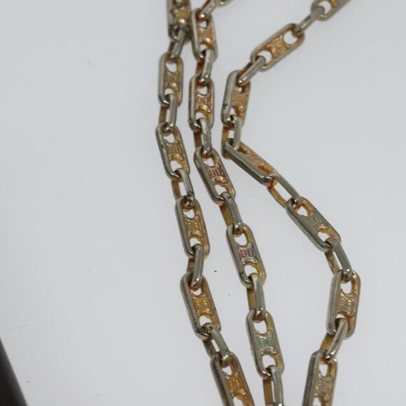 CELINE Chain Shoulder Bag Leather Brown Gold - Picture 8 of 12